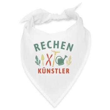Rechen Künstler - Retro Gärtner Natur - Bandana - Weiß - Vorne