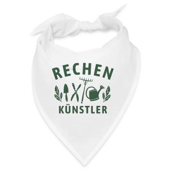 Rechen Künstler - Retro Gärtner Natur - Bandana - Weiß - Vorne