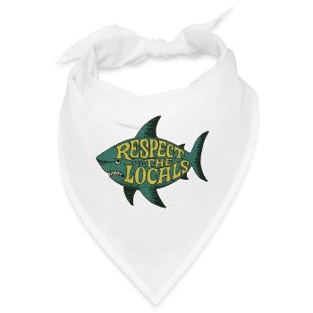 Respektiert die Einheimischen Fischtee - Bandana - Weiß - Vorne