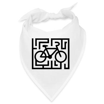 Kniffliges Fahrrad Labyrinth Rätsel - Bandana - Weiß - Vorne