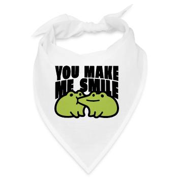 You Make me Smile Spruch - Bandana - Weiß - Vorne