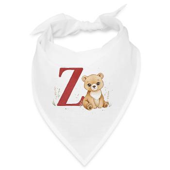 Z-Bärchen: Großes Z mit Bärchen - Bandana - Weiß - Vorne