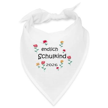 Endlich Schulkind  - Bandana - Weiß - Vorne