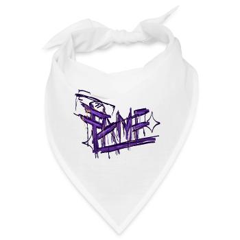 Graffiti Fame Inschrift Lila - Bandana - Weiß - Vorne