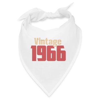 Art Déco 60 Jahre Sixties Retro Geschenk 1966 - Bandana - Weiß - Vorne