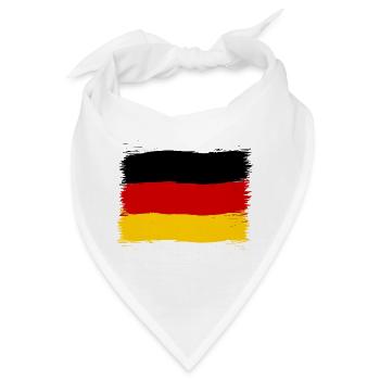 Deutschland Fanshirt für Deutschland Fans - Bandana - Weiß - Vorne