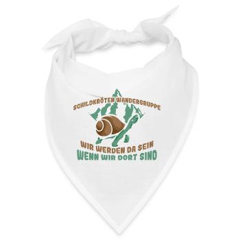 Schildkörten Wandergruppe Wander Bergsteiger - Bandana - Weiß - Vorne