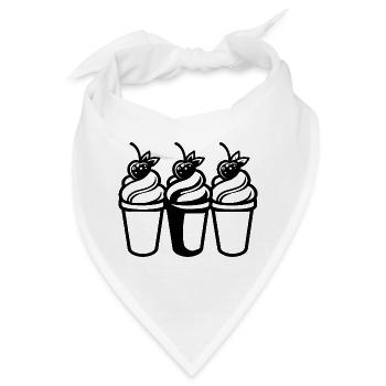 Eisbecher Grafik - Bandana - Weiß - Vorne