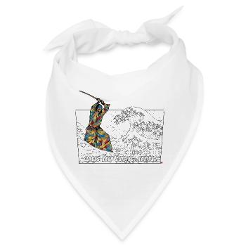 Wellen kommen weiter Kamae männliches Aikido Iaido kendo - Bandana - Weiß - Vorne