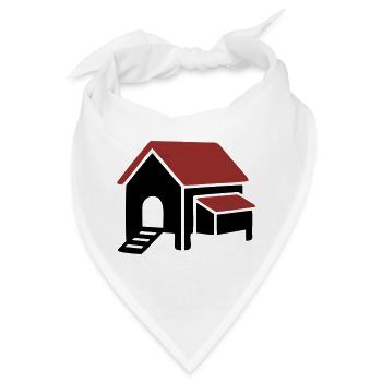 Huehnerstall Bauernhof Icon - Bandana - Weiß - Vorne