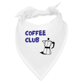 Coffee Club Mokka Illustration - Bandana - Weiß - Vorne