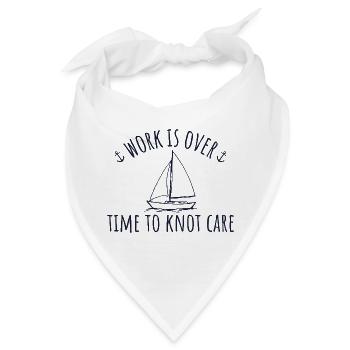 Retirement Sailing Time To Knot Care - Bandana - Weiß - Vorne