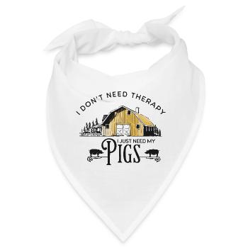 Rustikale Scheunenhof-Schweinefarm - Bandana - Weiß - Vorne