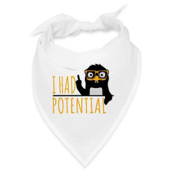 I Had Potential Ich Hatte Potenzial Pinguin Logo - Bandana - Weiß - Vorne