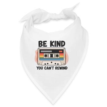 Sei FREUNDLICH, du kannst Vintage-Retro-Kassette nicht zurückspulen - Bandana - Weiß - Vorne