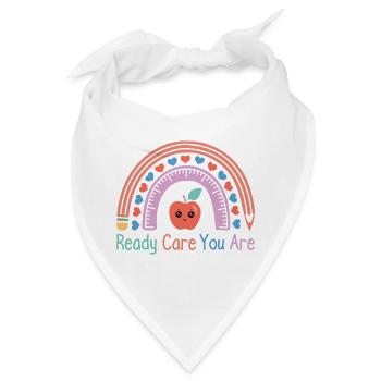 Pre K Teacher Ready Care You Are Kindergarten - Bandana - Weiß - Vorne