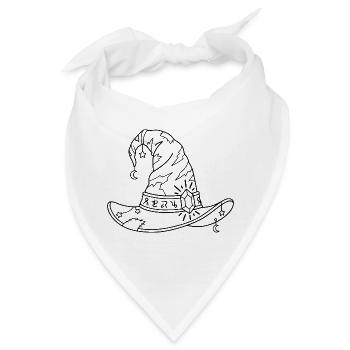 Hexenhut-Umriss Halloween Spooky Season Magic Co - Bandana - Weiß - Vorne