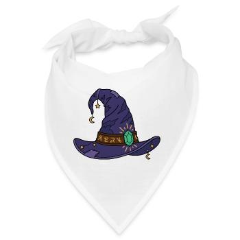 Vintage-Hexenhut-Halloween-Gruselsaison - Bandana - Weiß - Vorne