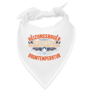 Heizungsbauer Geschenk - Bandana - Weiß - Vorne