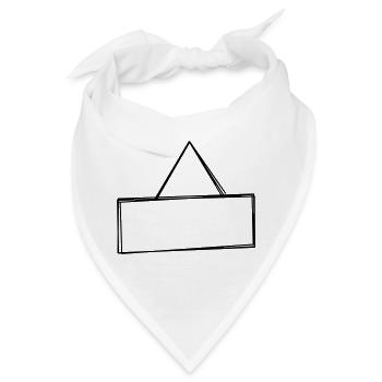Holzschild handgezeichnet - Bandana - Weiß - Vorne