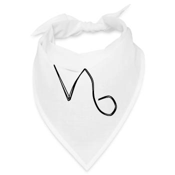 Sternzeichen Steinbock handgezeichnet - Bandana - Weiß - Vorne