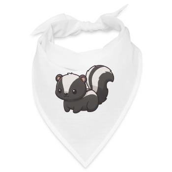 Stinktier - Bandana - Weiß - Vorne