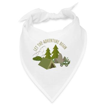 Lasst das Abenteuer beginnen – Camping - Bandana - Weiß - Vorne
