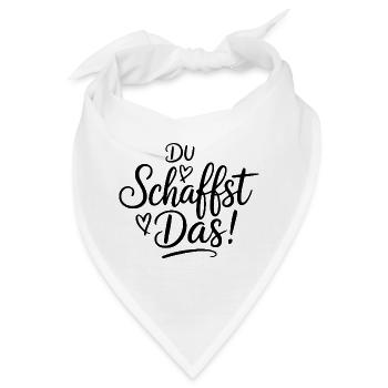 Du schaffst das Wir schaffen das Sprüche Mann Frau - Bandana - Weiß - Vorne