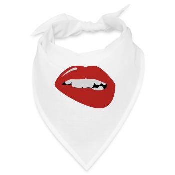 Lippe - Bandana - Weiß - Vorne