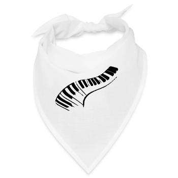 Klavier - Bandana - Weiß - Vorne