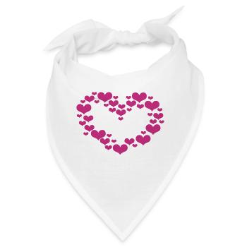 Herz aus Herzen - Bandana - Weiß - Vorne