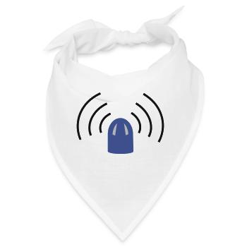 Blaulicht - Polizei - Bandana - Weiß - Vorne
