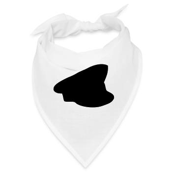 Polizei Mütze - Bandana - Weiß - Vorne