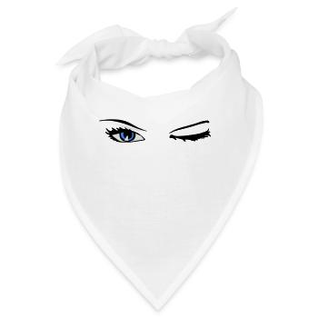 Sexy Eyes , Sexy Augen - Bandana - Weiß - Vorne