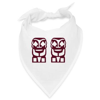 Tahiti Tiki polynesische Tätowierung - Bandana - Weiß - Vorne