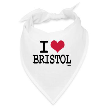 ich liebe bristol by wam - Bandana - Weiß - Vorne