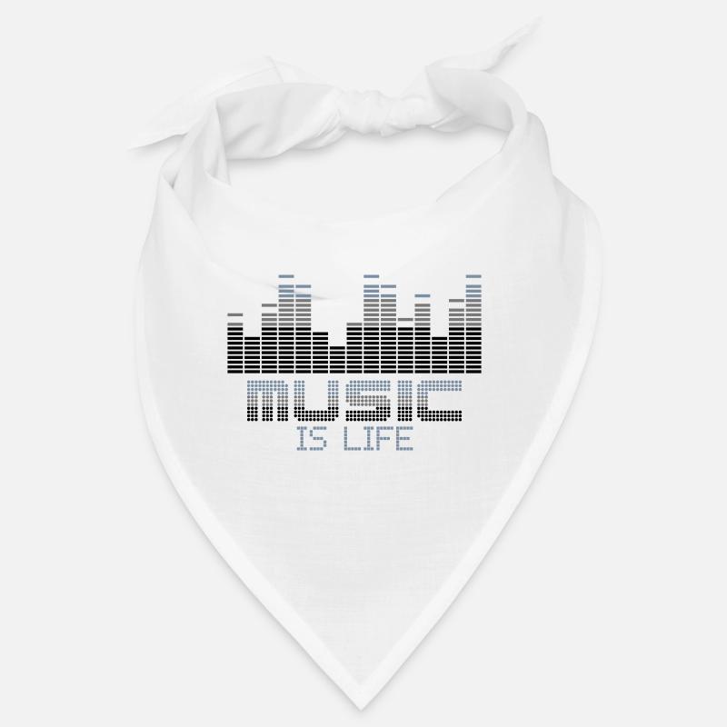 equalizer music is life - Bandana - blanc