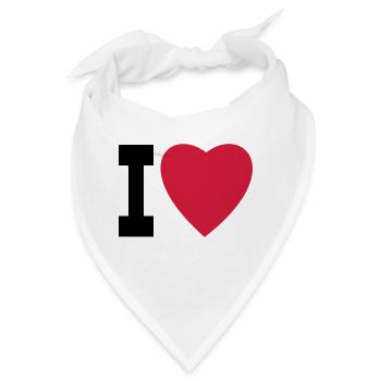 ich liebe ich liebe ich liebe - Bandana - Weiß - Vorne