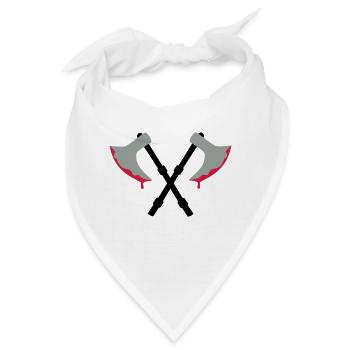 Axt - Blut - Bandana - Weiß - Vorne