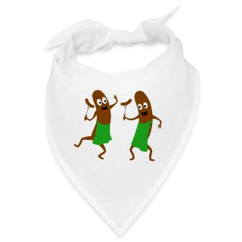 würstchen speise grillen - Bandana - Weiß - Vorne