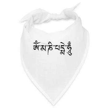 om mani pad me hum - Bandana - Weiß - Vorne