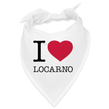 I LOVE LOCARNO Switzerland Schweiz - Bandana - Weiß - Vorne