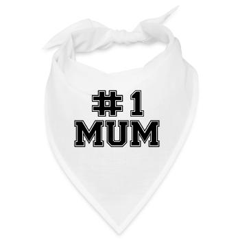 Number One Mum - Bandana - Weiß - Vorne