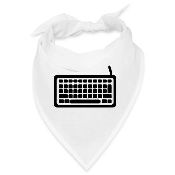 Computer - Keyboard - Bandana - Weiß - Vorne