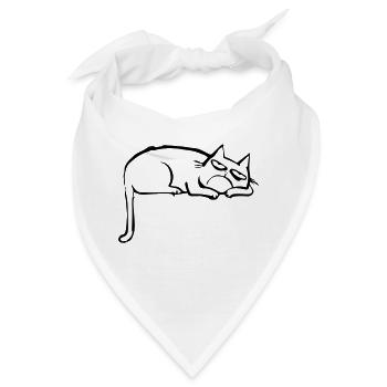 funny cat - Bandana - Weiß - Vorne