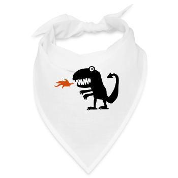 Drache - Bandana - Weiß - Vorne