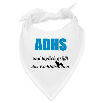 ADHS Eichhörnchen Geschenk - Bandana - Weiß - Vorne