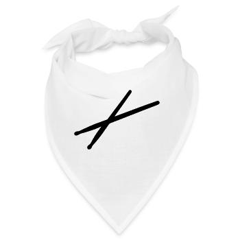 Drumsticks Schlagzeug - Bandana - Weiß - Vorne