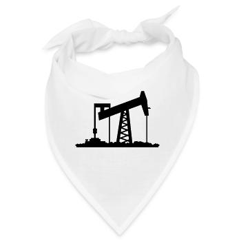 Ölförderung / oil rig (1c) - Bandana - Weiß - Vorne