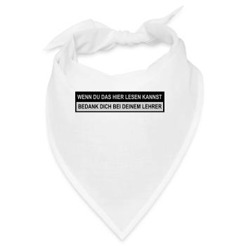 Lehrer - Bandana - Weiß - Vorne